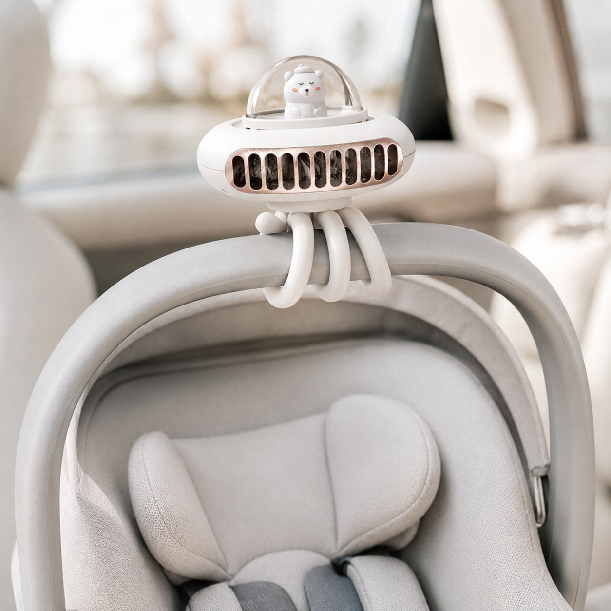 BreezeWear Stroller Fan – Flexible Clip-On Fan for Strollers & Car Seats
